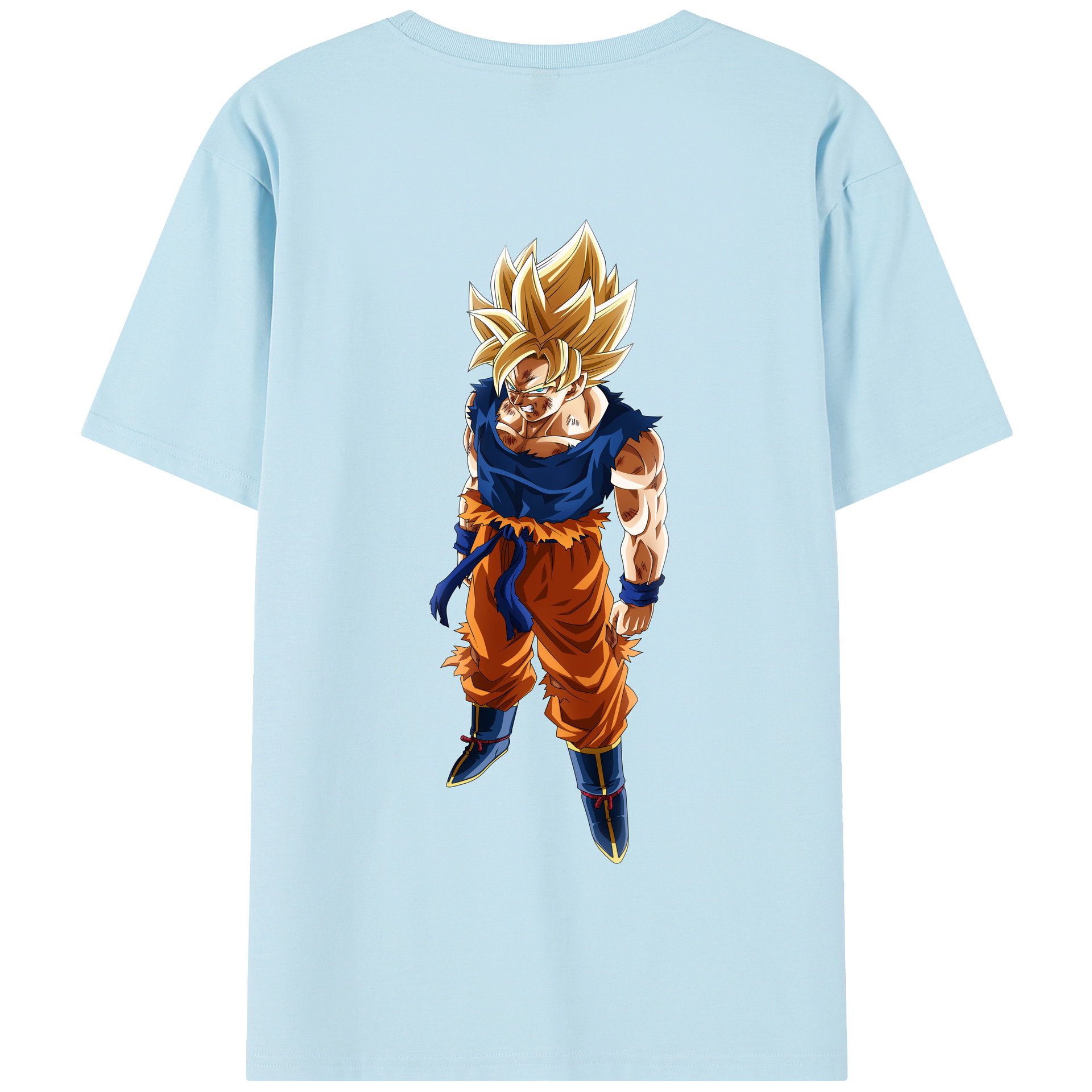 （画像用） ドラゴンボール 孫悟空（そん ごくう）Son Goku カカロット DRAGON BALL Kakarotto 綿100％半袖Tシャツ（背面プリント）